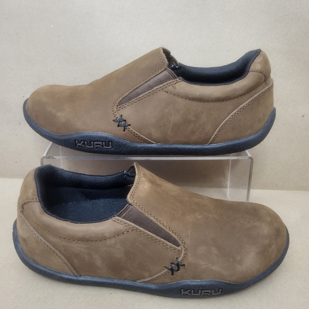 Kuru Kivi Womens (Size 8 W)  Slip-On Wide Comfort Shoes Brown Nubuck